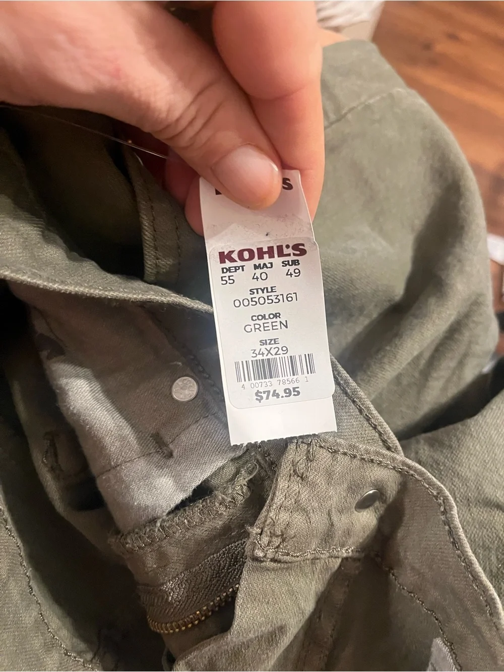 Levi's 505 Straight Leg Pants in Olive Green